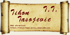 Tihon Tasojević vizit kartica
